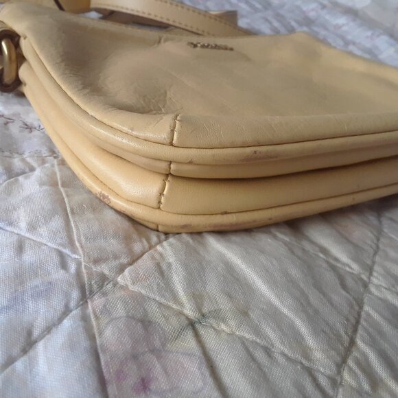 Fossil Buttery Yellow Leather Crossbody Bag - Picture 6 of 15